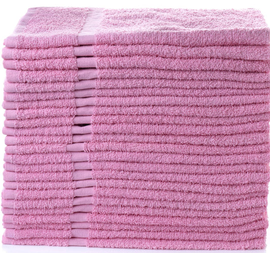 Simpli-Magic Cotton Hand Towels, 16"x27", Pack of 12, Pink