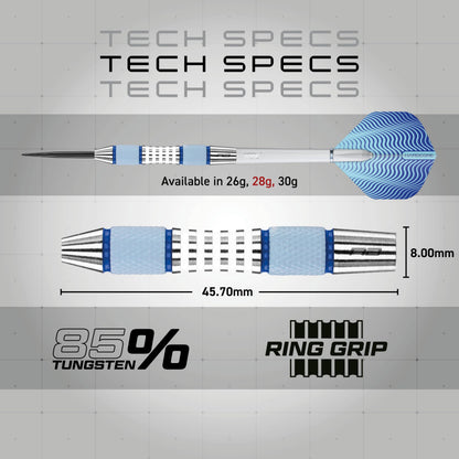 RED DRAGON Stag 28g Tungsten Darts with Flights and Stems