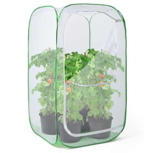 36" Outdoor Mesh Plant Enclosure, Plant Cover for Pests, Bird and Pest Protection Guard for Fruit, Vegetables, Flowers and Herbs Pop-Up Cage 24 x 24 x