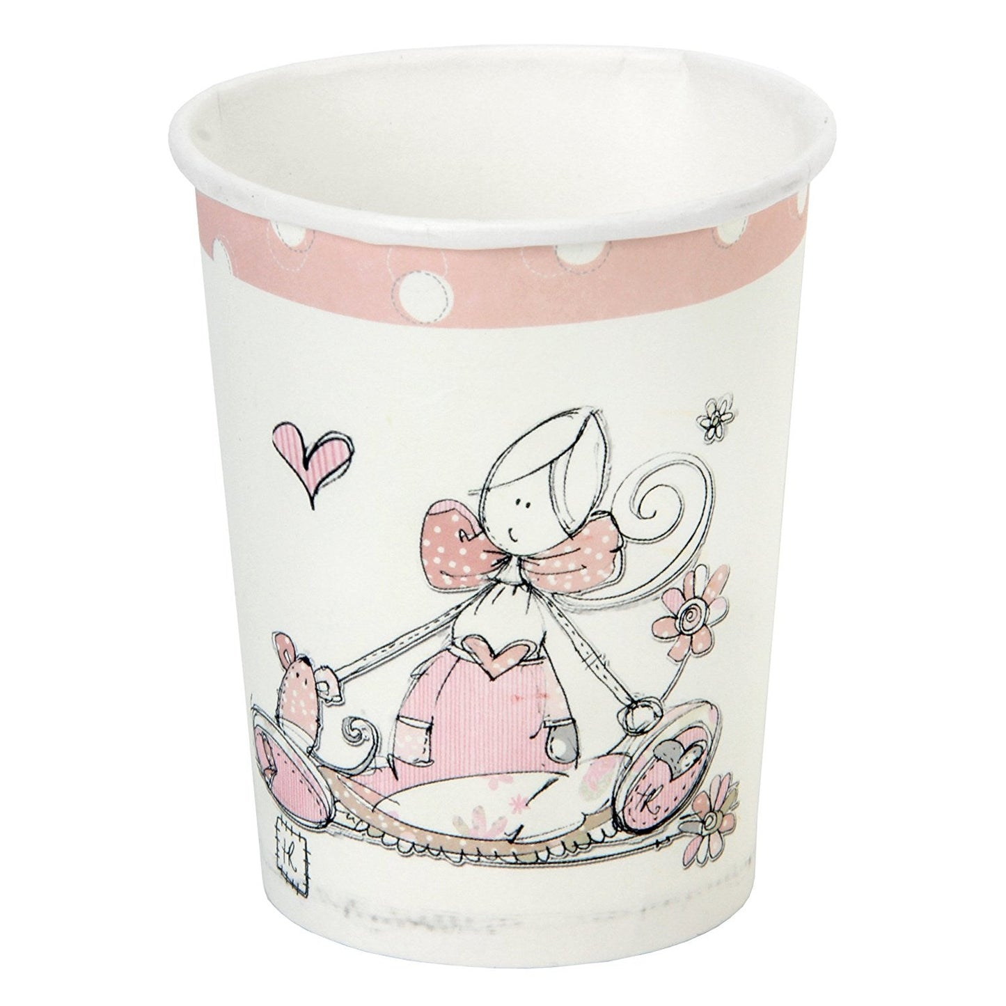 Tracey Russell Polka Dot Coll Partyware Pack of 8 Cups - Girl