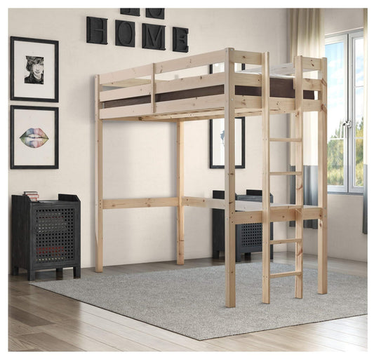 STRICTLY BEDS&BUNKS Limited Memphis High Sleeper Loft Bunk Bed, 2ft 6 Single