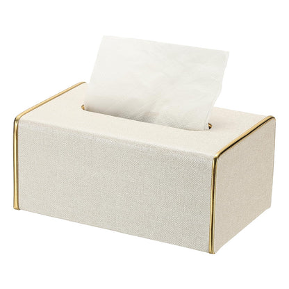 sourcing map Tissue Box Cover, Rectangle Modern Tissue Box Holder with Magnetic Closure for Living Room Bedroom Office Hotel Desk