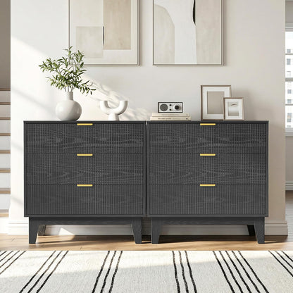 Skokliz Chest of Drawers with 3 Drawers, Storage Organizer, Wide Chest of Drawers for Closet