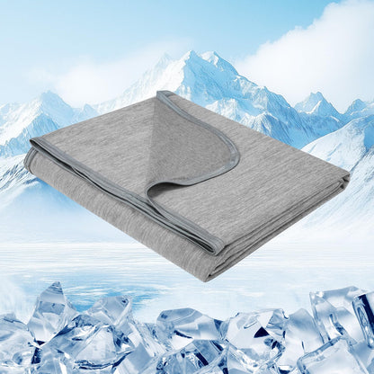 Danctec Cooling Blanket for Night Sweats, Summer Throw for Hot Sleepers, Q-Max>0.45 Cool Fiber for Bed Couch Sofa Travel Adult Kids, Lightweight,