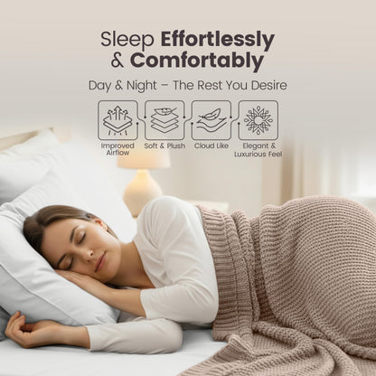 Utopia Bedding Fitted Sheet Double, White - Deep Pocket 14 inch (35 cm) - Easy Care - Soft Brushed Polyster - Microfibre Fabric - Shrinkage and Fade Resistant - Bottom Sheet