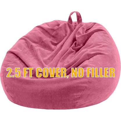Nobildonna Bean Bag Chair Cover (No Filler) for Kids Beanbag Stuffed Animal Storage Without Filling Plush Toys Holder and Organizer Soft Premium