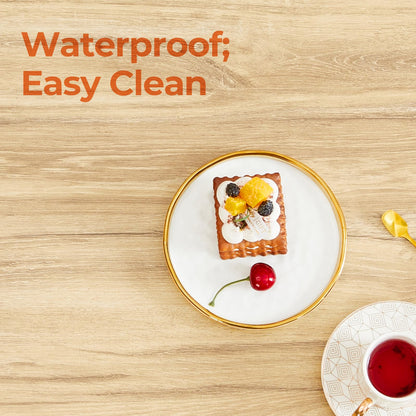 GreenForest Coffee Table with 2-Tier Storage,100 cm Living Room Table with Round Corner, Center Table with X-Frame Design for Home Office,Oak