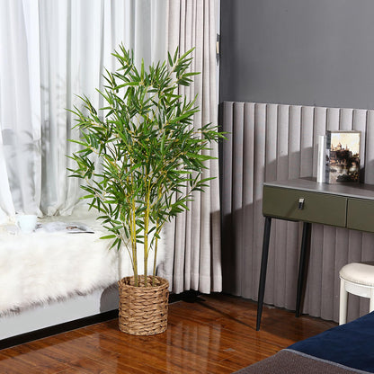 Kazeila 2 Pack Artificial Bamboo Plants Trees Outdoor 140cm Fake Plant Decorative Artificial Plants Indoor Outdoor Home Office Garden