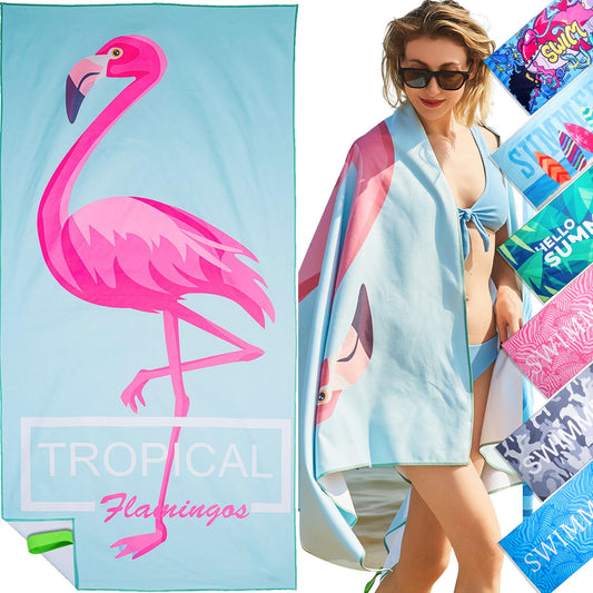 LEcylankEr Beach Towels for Adults XL 180 x 90 CM Large Microfibre Beach Towel Quick Dry Sandproof Beach Towels for Adults Extra Large for