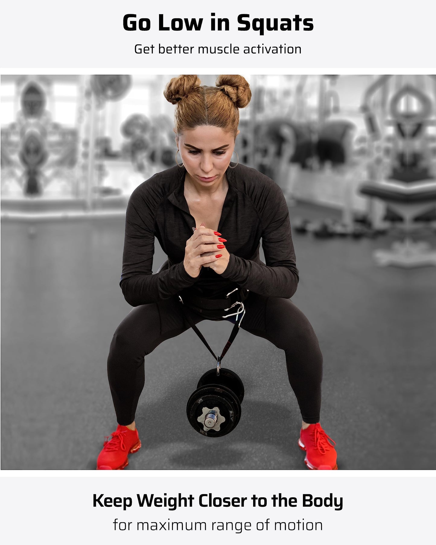 THEFITGUY Dumbbell & Barbell Loading Straps | Attachment Straps for Dips, Pullups, Squats | Ultra Strong, Heavy Duty & Secured | Attach any Dumbbell &