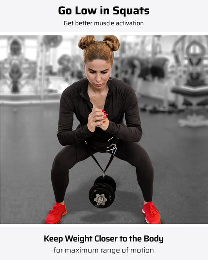 THEFITGUY Dumbbell & Barbell Loading Straps | Attachment Straps for Dips, Pullups, Squats | Ultra Strong, Heavy Duty & Secured | Attach any Dumbbell &