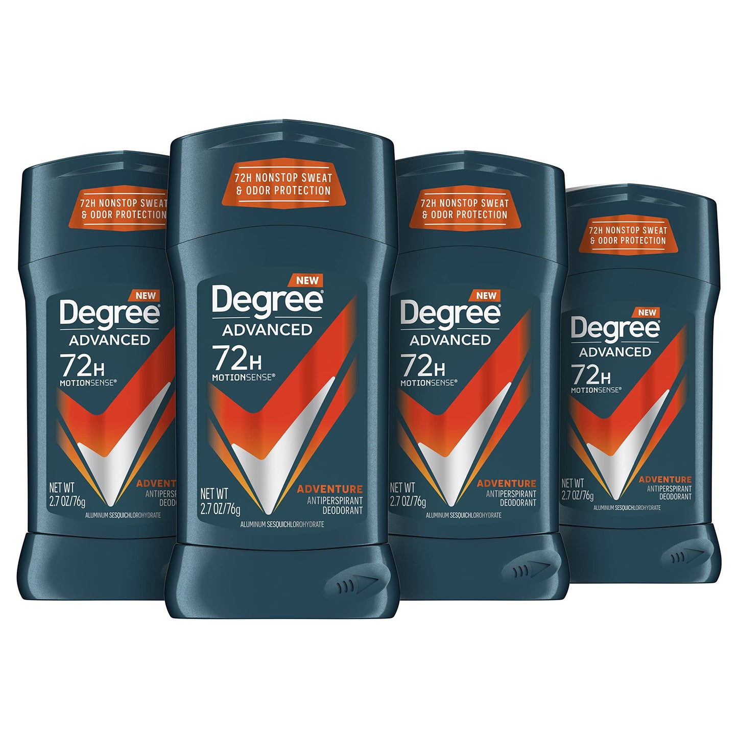 Degree Men Invisible Antiperspirant & Deodorant, Adventure, 2.7Ounce Packages (Pack Of 4)
