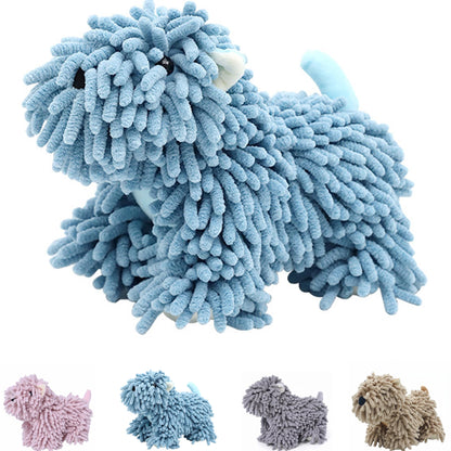 FILOEEX Cute Dog Shaped Chenille Hand Towel, Ultra Soft Highly Absorbent Fluffy Hand Towel