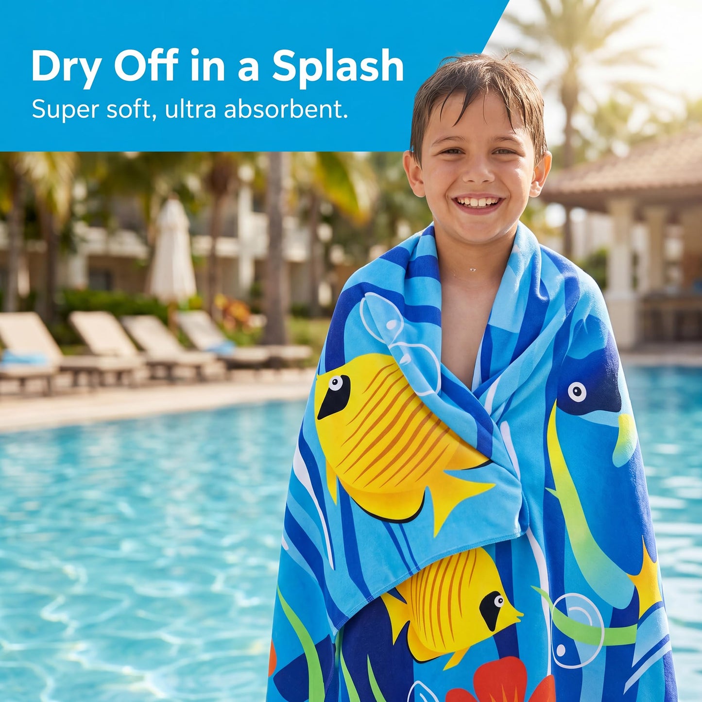 HMETOL Oversized Quick Dry Lightweight Beach Pool Towels