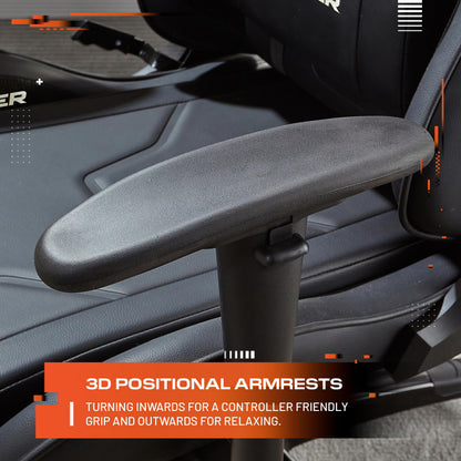 X-Rocker Agility Sport High Back eSports Gaming Chair for Adults & Teens - 3D Armrests, Head & Lumbar Cushion, Height Adjustable Recliner