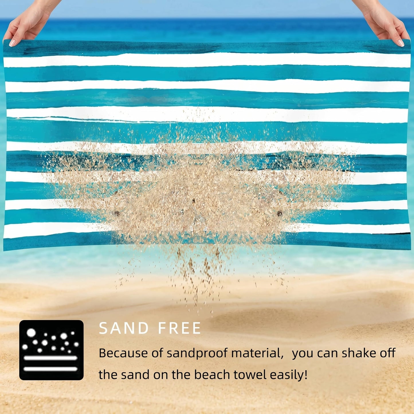 GZYUNFA Microfibre Beach Towel Extra Large 160x80cm – Oversized Sand Free Quick Dry Beach Towels for Adults