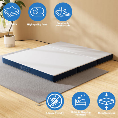 DEWINNER Folding Mattress Double, 135x190x15cm