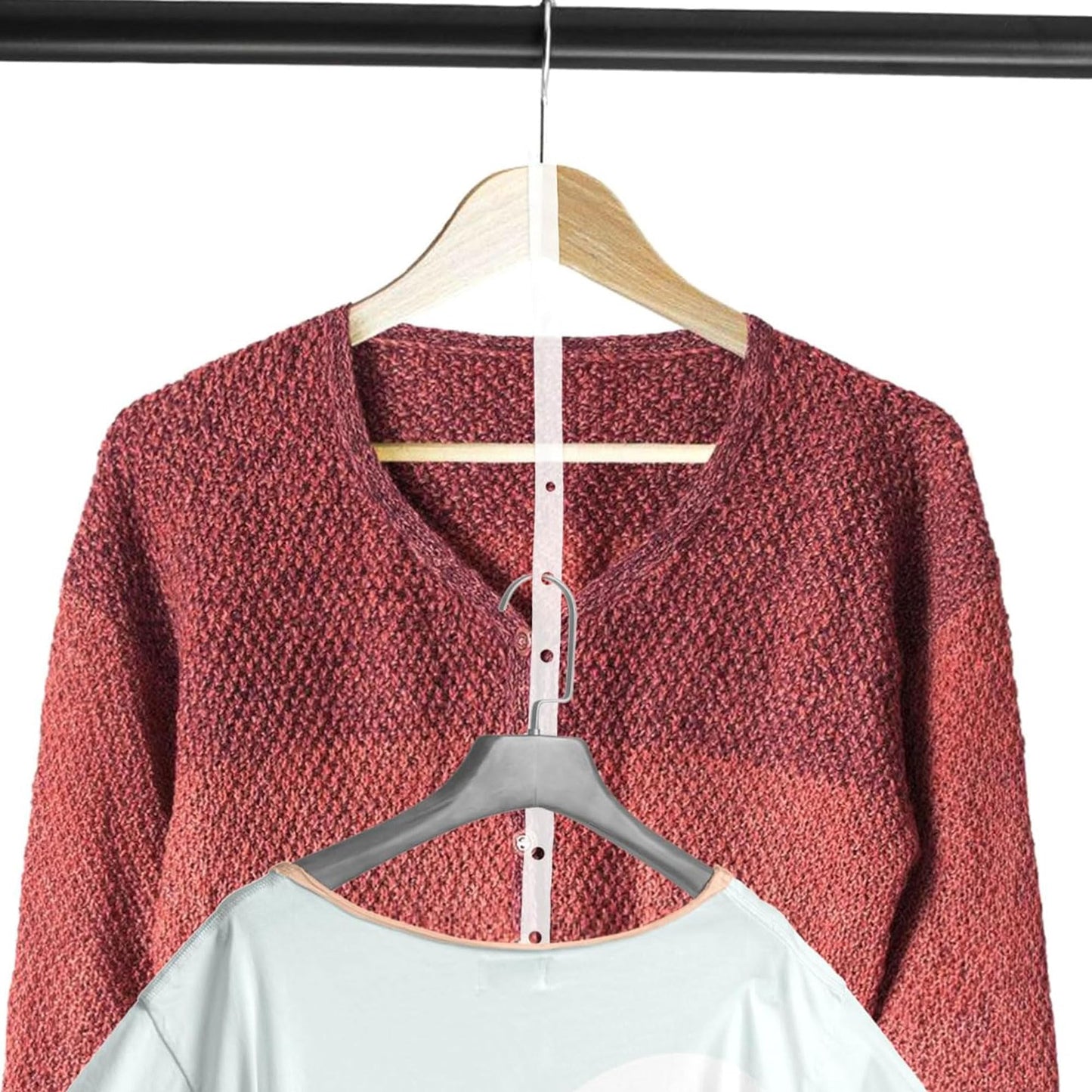 Hayaww 12-Piece Multifunctional Space-Saving Clothes Hangers for Wardrobes, Non-Slip Magic Hangers for Trousers, Jeans, Clothes