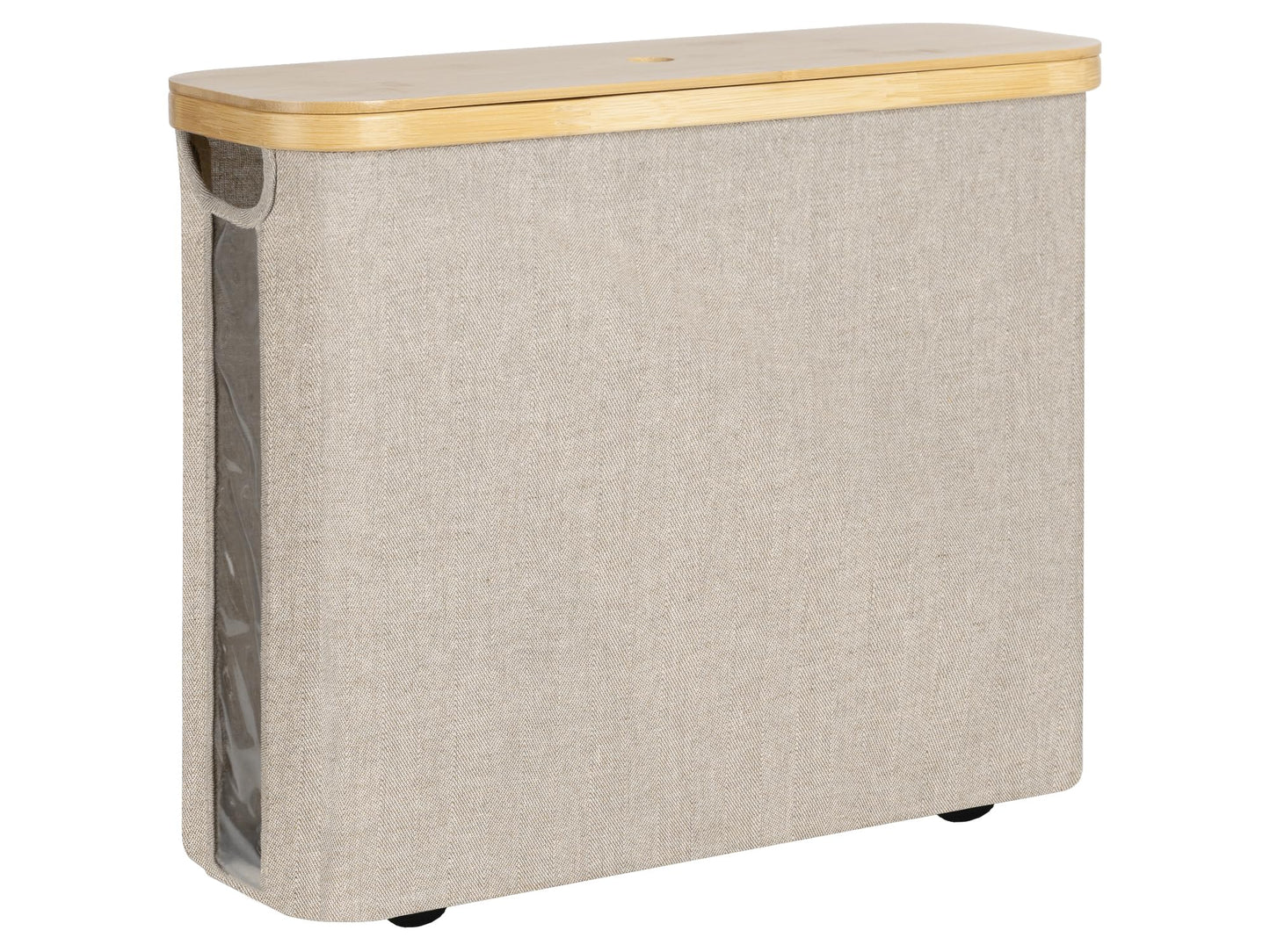 StorageWorks Toilet Roll Storage, Toilet Roll Organiser with Lid Up to 12 Rolls, Bathroom Storage Box with Side Window, Toilet Roll Holder Box,