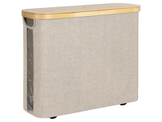 StorageWorks Toilet Roll Storage, Toilet Roll Organiser with Lid Up to 12 Rolls, Bathroom Storage Box with Side Window, Toilet Roll Holder Box,