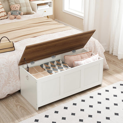 HOOBRO Storage Chest, Wooden Storage Bench, Blanket Storage Box, Wooden Storages Chest Trunk, Large Toy Chest, Shoe Storage Bench, 100 cm