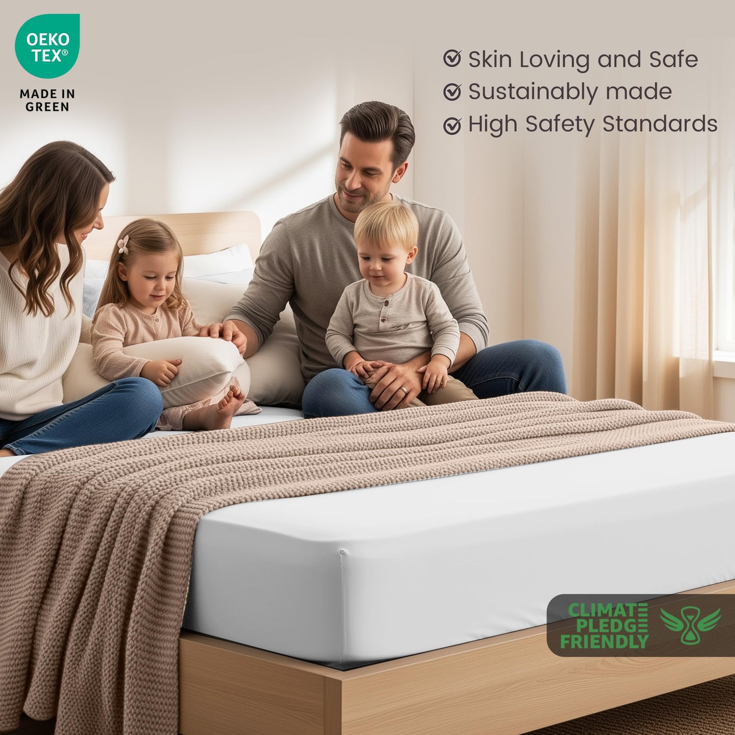 Utopia Bedding Fitted Sheet Double, White - Deep Pocket 14 inch (35 cm) - Easy Care - Soft Brushed Polyster - Microfibre Fabric - Shrinkage and Fade Resistant - Bottom Sheet