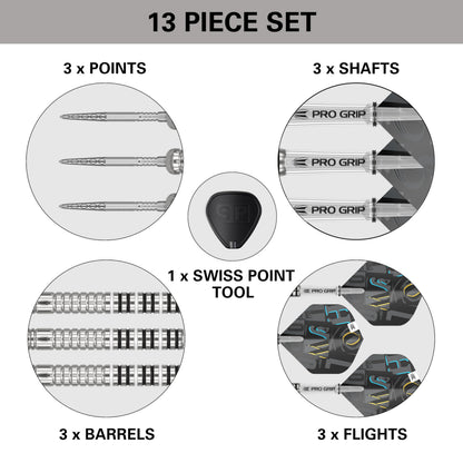 TARGET Darts Chris Dobey G1 22G 90% Tungsten Swiss Point Steel Tip Darts Set