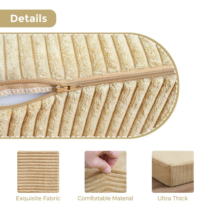 MAXYOYO Folding Corduroy Mattress, Tri Fold Floor Mattress 10cm thick with Washable Cover,Foldable in Three,Space-Saving for Guest (Camel, Double)