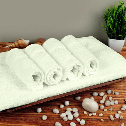 SweetNeedle Supreme Premium 500 GSM 8 Piece Towel Set, 100% Cotton, Machine Wash, Double Stitched, Strong Hem & Highly Absorbent for Bathroom