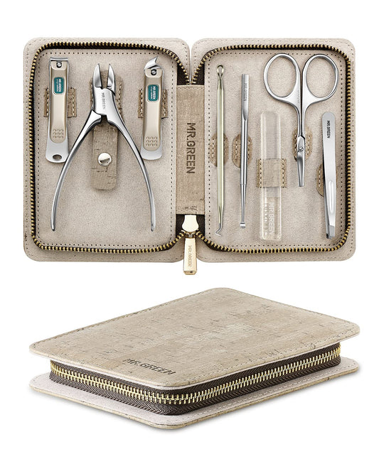 MR.GREEN 8 in 1 Manicure Set Pedicure Kit, German Stainless Steel Nail Clippers Set, Professional Nail Cutters with Exquisite Travel Case for Men and