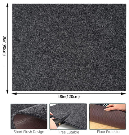 Office Chair Mat for Hardwood Floor,120x90cm Rectangular Desk Chair Floor Protector Mat Rug for Gaming Rolling Chair