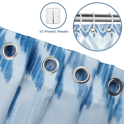 COZZSNUGE Coastal Shower Curtain, Beach Themed Starfish Coral Seashell Fish Blue Ocean Bathroom Curtain 180 x 180 cm