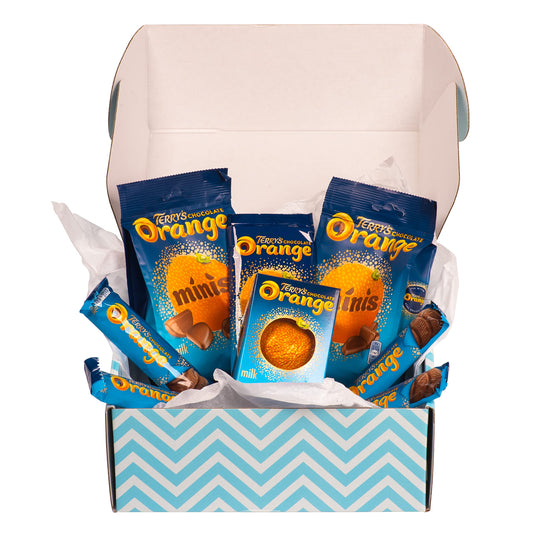 Terrys Chocolate Orange Hamper. Chocolate Gift Set For All Those Chocolate Lovers. Presented In A Unique Gloss Finished Gift Box, Orange Chocolate