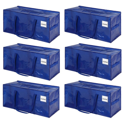 6 Pack Heavy Duty Moving Bags with Handles, Waterproof Foldable Storage Bags, Moving Boxes Large Strong
