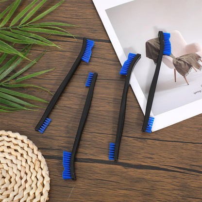 6pcs Double Ended Nylon Cleaning Brushes, Small Cleaning Brush Set Multifunctional Detail Crevice Cleaner Tool for Kitchen Jewelry Small Objects