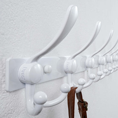 Dseap Coat Rack Wall Mount 94cm, Heavy Duty 2.5mm Base vs Flimsy 1mm, Double-Thick Solid Anti-Snap Hooks