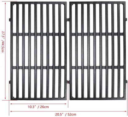 Denmay 7637 44.5 x 26cm Grill Cooking Grates for Weber Spirit E-210, E-220, S-210, S-220 (2013 and Newer), Grill Grids for Weber Spirit I &II 200