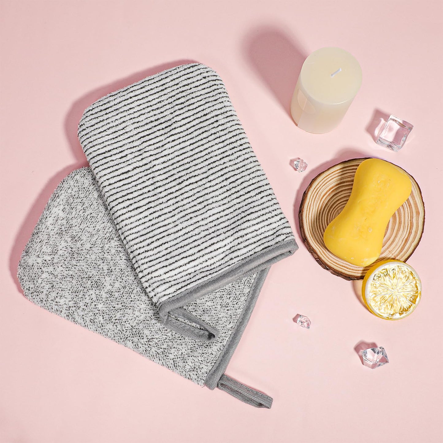 PHOGARY Face Cloths Body Wash Mitt, Super Absorbent & Soft Face Towels Facial Mitts, Reusable Makeup Remover Cloth Facial Cleansing Cloths