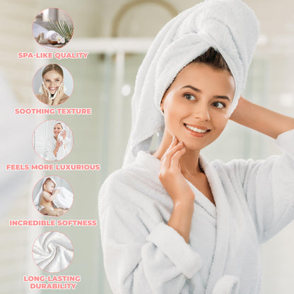Superior Collection 100% Zero Twist Cotton Super Soft and Absorbent 3-Piece Towel Set, Brick