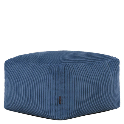 icon Amara Small Cord Bean Bag Footstool with Filling Included, Blue