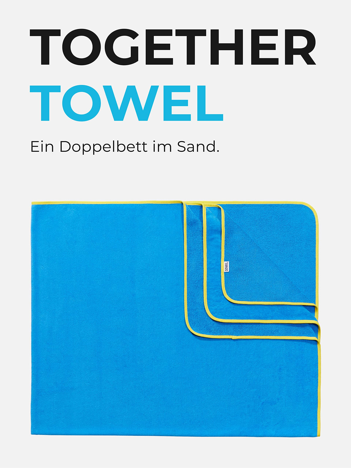 Sowel® Extra Large Beach Towel, 100% Organic Cotton, Bath Sheet for Two, Terrycloth, 200 x 160 cm