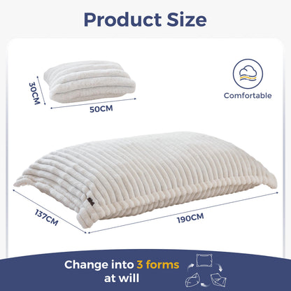 MAXYOYO Giant Bean Bag Chair,Faux Fur Lazy Lounge Chair with Foam Filling