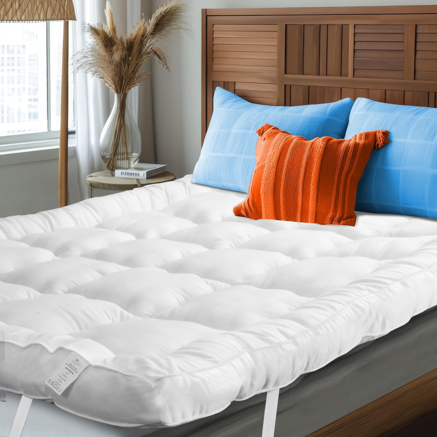 SleepCare Thick Mattress Topper Kingsize Bed, Premium Quality Breathable King Size Mattress Toppers, Quilted and Fluffy King Mattress Topper with
