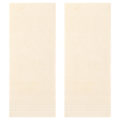 HMETOL Striped Comfort and Quick Drying Hand Towel Set (14 x 30 Inches)