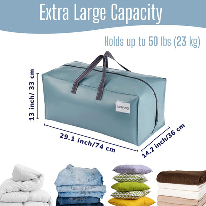 VENO 4 Pack Heavy-Duty Extra Large Moving Bags W/Backpack Straps, Moving House Essentials, Clothes Storage, Packing, Laundry Bags