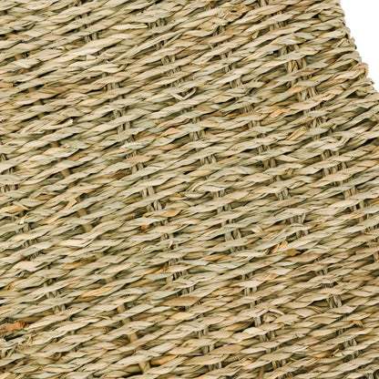 HMF Empty Gift Basket, Storage Basket, Braided Seagrass, Rectangular, 30 x 30 x 12 cm