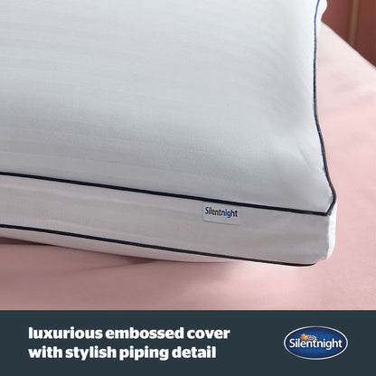 Silentnight Hotel Collection Luxury Pillows 4 Pack - Soft Touch Hotel Quality Bed Pillows for Back and Side Sleepers with Box Design Offering Extra