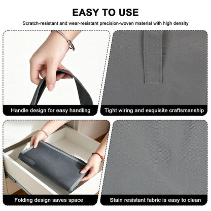 Hbzunt 2 Pcs Coat Hanger Storage, Clothes Hanger Organizer Bags with Two Carry, bag hanger Foldable Coat Hanger Storage (Grey)