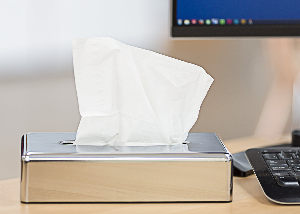 Box Tissue Dispenser | Oblong |Chrome Finish