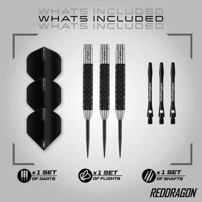 RED DRAGON Rat 1: 28g Tungsten Darts Set with Flights and Stems